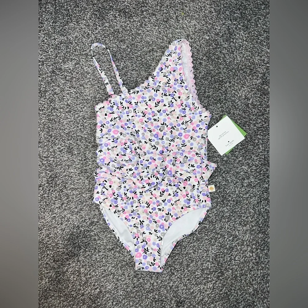 Kate Spade New York Girls Shoulder One-Piece Mini Floral new with tags